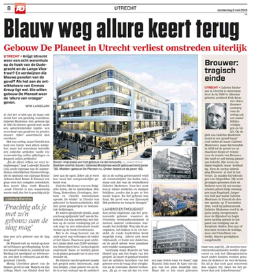 Blauw web, allure keert terug bij De Planeet | Algemeen Dagblad