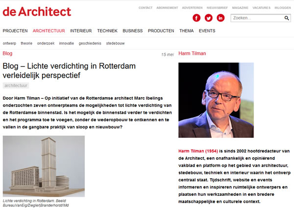 De Architect: Blog – Lichte verdichting in Rotterdam verleidelijk perspectief